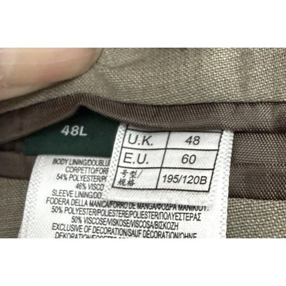 B by‎ BROOKS BROTHERS Tan Beige 48L 38X30 Blazer Pants Classic